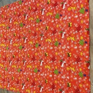 𝅺unbranded Christmas Comforter Size 57" x 50" Red snowflakes bells tree rein